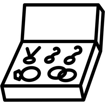 jewelry box black outline clip art preview