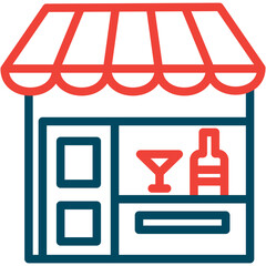 Obraz premium Wine Shop Icon