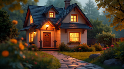 A Cozy and Charming House Filled with Warmth and Light While Engaging in Playful Games with Remote Controllers