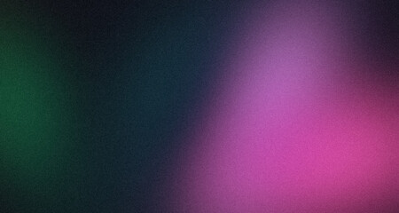 Pink purple green grainy gradient background noise texture blurred dark light header backdrop poster banner design.smooth vibrant color flow shaped