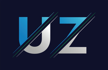 Unique UZ letter logo Icon vector template.