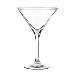 Martini Glass Isolated on Transparent Background