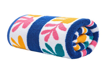 Colorful Rolled Towel with Floral Design