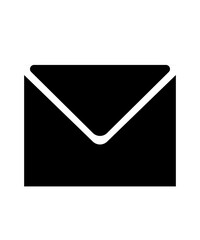 Image of a black envelope dot icon on a white background