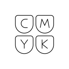 Outline Icon cmyk color
