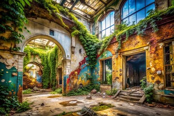 A high-quality, glossy print showcasing the allure of abandoned urban spaces.