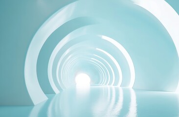 Obraz premium light blue corridor