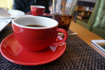 red cup of coffee