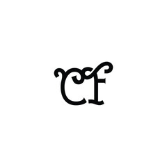 CF monogram logo design letter text name symbol monochrome logotype alphabet character simple logo