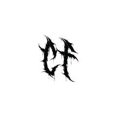 CF monogram logo design letter text name symbol monochrome logotype alphabet character simple logo