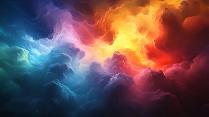Fototapeta premium Explore vibrant cloud colors in abstract art