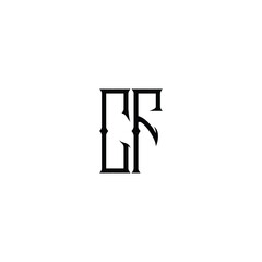 CF monogram logo design letter text name symbol monochrome logotype alphabet character simple logo