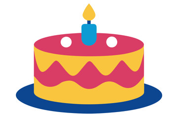 Birthday cake | isolated vector illustration on white background