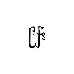 CF monogram logo design letter text name symbol monochrome logotype alphabet character simple logo