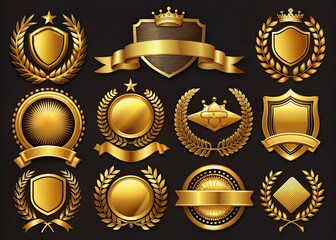 Golden Quality Guaranteed Labels - Premium Emblems & Signs