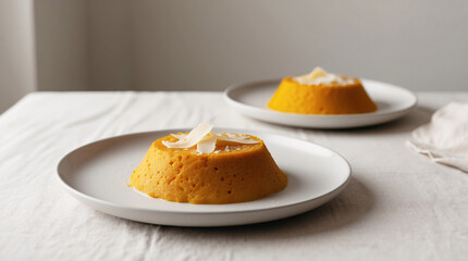 Tasty Orange Flan Dessert with Vanilla Cream and Stylish Garnish