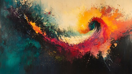 Fototapeta premium Dynamic swirl of abstract colors captivates viewers