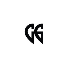 Obraz premium CG monogram logo design letter text name symbol monochrome logotype alphabet character simple logo