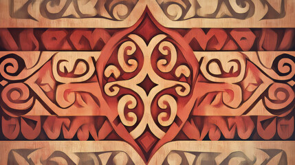 Intricate Tribal Pattern in Earth Tones