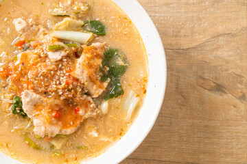 Sukiyaki Soup with Pork in Thai Style