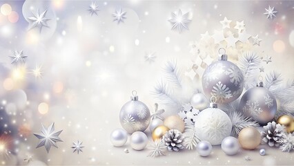 Fototapeta premium blue christmas balls on snow
