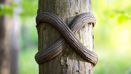 Vine Wrapped Around a Tree Trunk