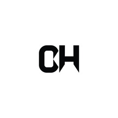 CH monogram logo design letter text name symbol monochrome logotype alphabet character simple logo