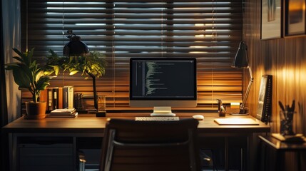 Fototapeta premium Modern Home Office Workspace