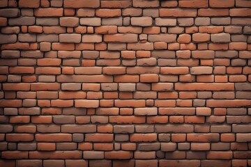 Obraz premium Panoramic brick facade, textured and rustic, capturing urban strength and classic architecture.