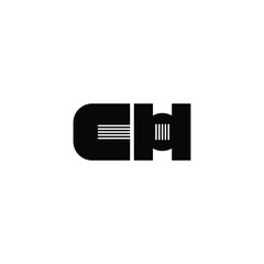 CH monogram logo design letter text name symbol monochrome logotype alphabet character simple logo