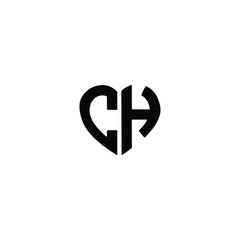 CH monogram logo design letter text name symbol monochrome logotype alphabet character simple logo