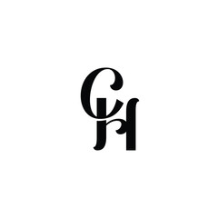 CH monogram logo design letter text name symbol monochrome logotype alphabet character simple logo