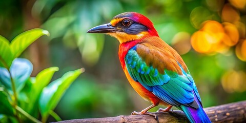 Obraz premium Yala National Park Birds: Left-Facing Bird, Copy Space