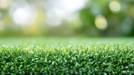 Fototapeta premium Green Grass Background with Blurred Nature