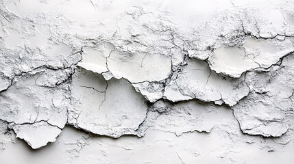 Obraz premium A serene textured white wall with soft gray and green hints, ideal for minimalist design, backdrop for quotes, graphics, or product displays. Perfect for modern aesthetics.