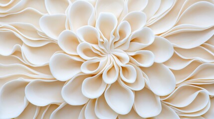Intricate Creamy Flower Petals Close Up