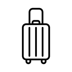 Suitcase travel icon line vector design in trendy style
