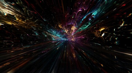 Vibrant fireworks display against dark night sky symbolizing new beginnings, dynamic burst of light captured with wide-angle lens, ample copy space for text or design elements.