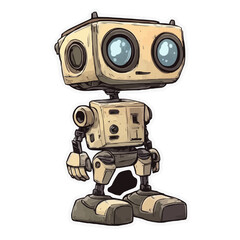 High-Quality Robot Character Illustration: Downloadable Vector Graphic