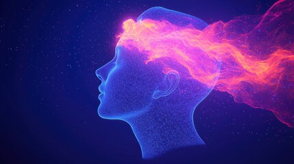 Abstract Concept of Human Thought and Creativity