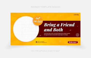 Template design Food banner for promotion. eateries, restaurant, cafe and more purpose promotion