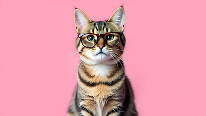 Obraz premium cat with a bow