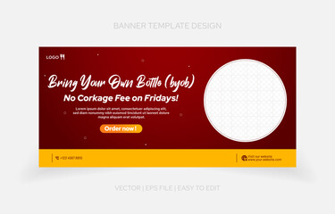 Template design Food banner for promotion. eateries, restaurant, cafe and more purpose promotion