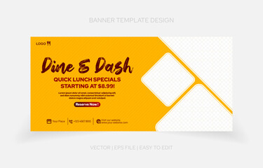 Template design Food banner for promotion. eateries, restaurant, cafe and more purpose promotion