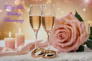 Happy 16th wedding anniversary. 16 years anniversary celebration.
