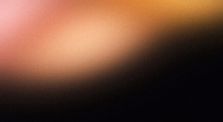 Noise texture grainy background, orange magenta black abstract glowing vibrant color gradient shape, dark retro banner poster header backdrop design