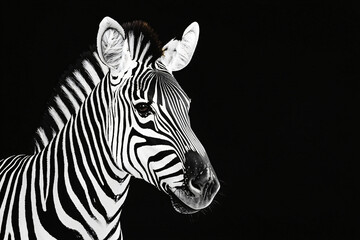 Fototapeta premium detailed zebra stripe pattern closeup, dramatic contrast