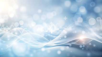 with blurred medical element wave abstract background