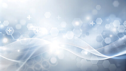 with blurred medical element wave abstract background
