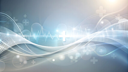 with blurred medical element wave abstract background